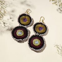 embroidered earrings