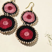 embroidered earrings