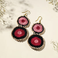 embroidered earrings