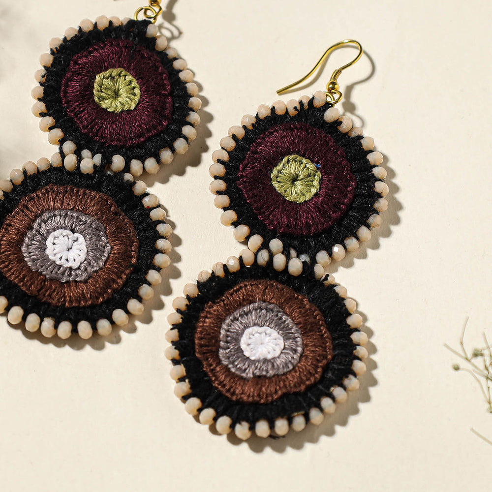 embroidered earrings