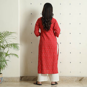 Buy iTokri Casuals - Ikat Weave Cotton Long Kurta Online at iTokri.com
