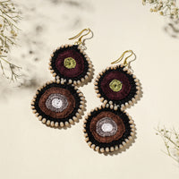 embroidered earrings