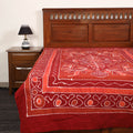  Hand Batik Printed Cotton Single Bed Cover (96 x 59 in) 87 