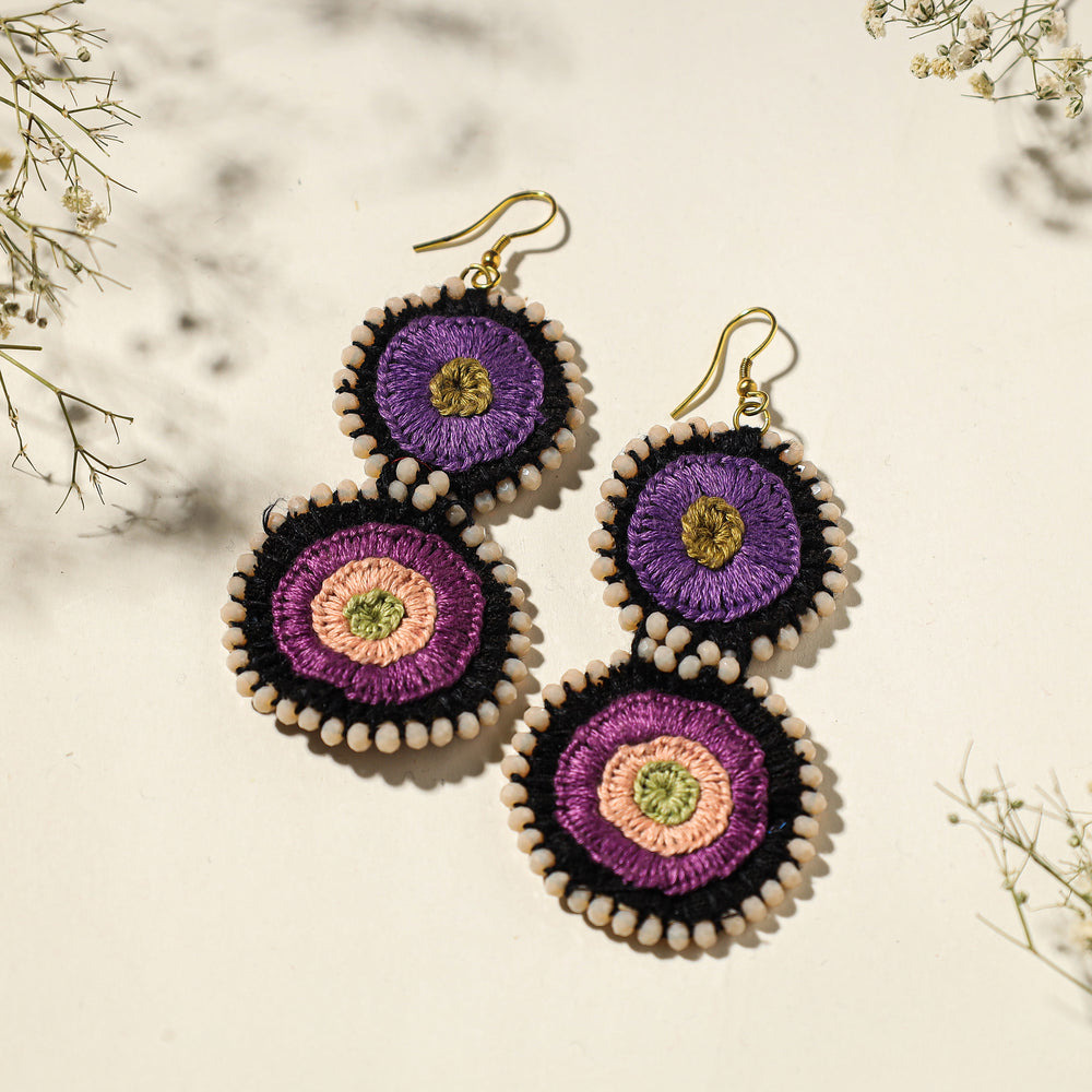 embroidered earrings