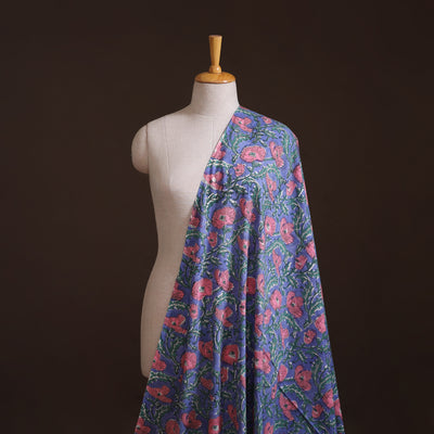 Floral Sanganeri Hand Block Print Cotton Fabric 05
