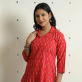 Buy iTokri Casuals - Ikat Weave Cotton Long Kurta Online at iTokri.com