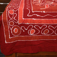 Red - Hand Batik Printed Cotton Single Bed Cover (96 x 59 in) 87