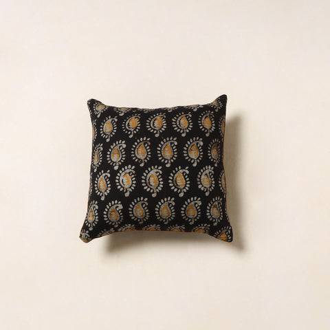 Black - hand batik cotton cushion cover 66 - handcrafted