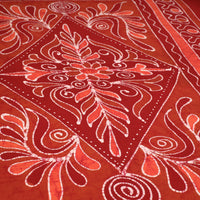 Red - Hand Batik Printed Cotton Single Bed Cover (96 x 59 in) 87