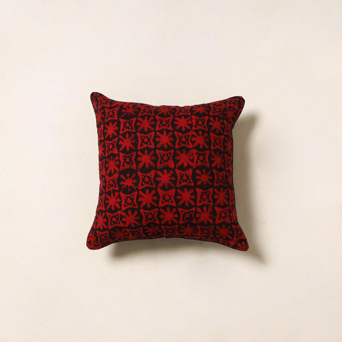 Red - hand batik cotton cushion cover 67 - handcrafted
