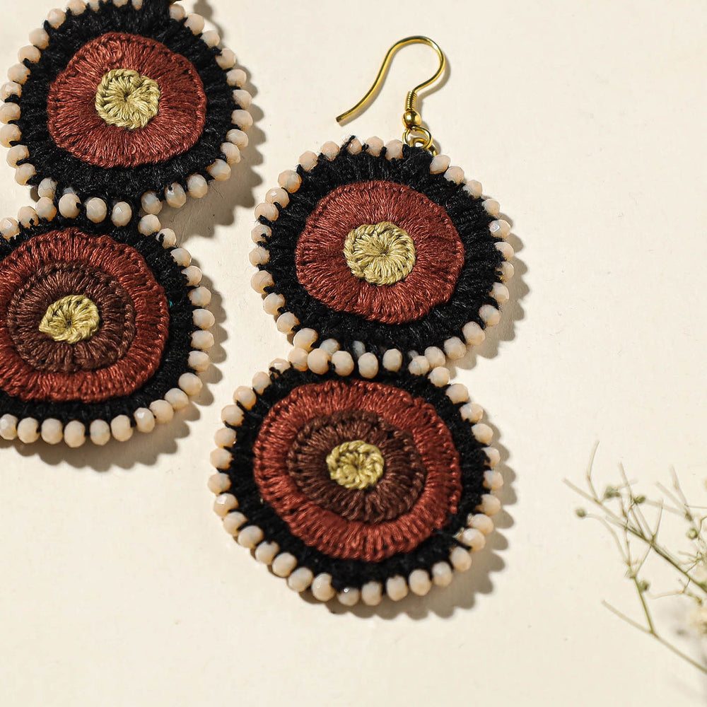 embroidered earrings