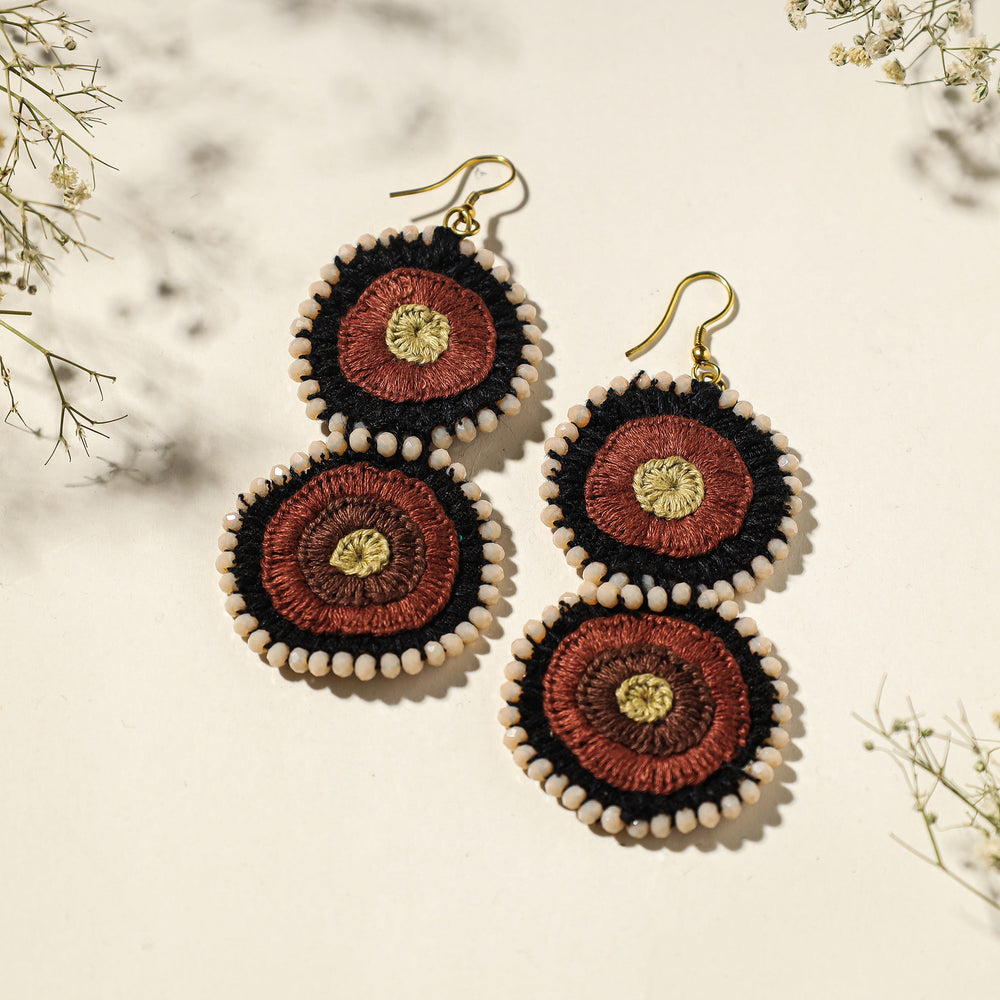 embroidered earrings