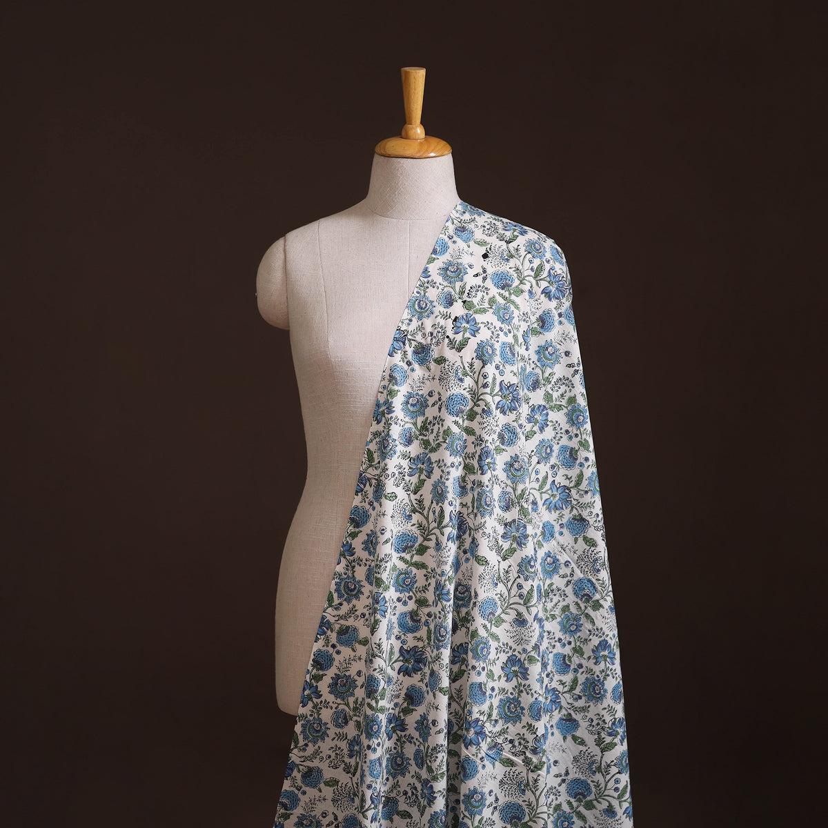 Floral Sanganeri Hand Block Print Cotton Fabric 11