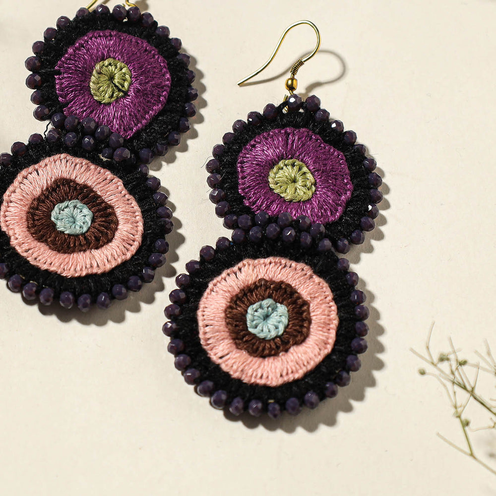 embroidered earrings