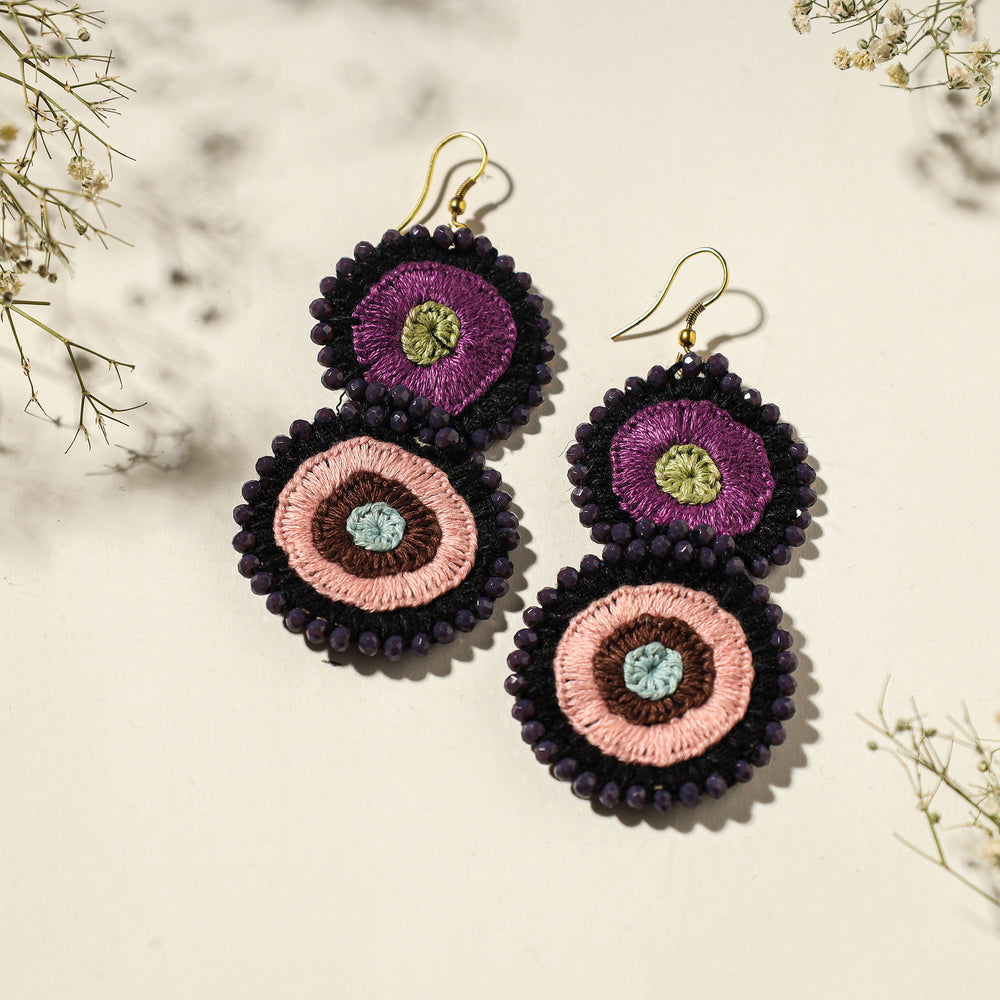 embroidered earrings