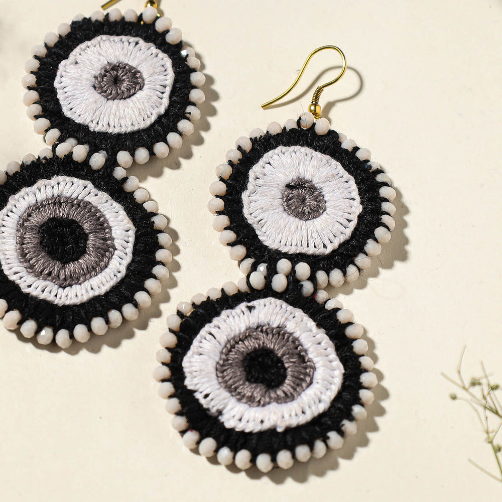 embroidered earrings