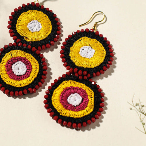 embroidered earrings