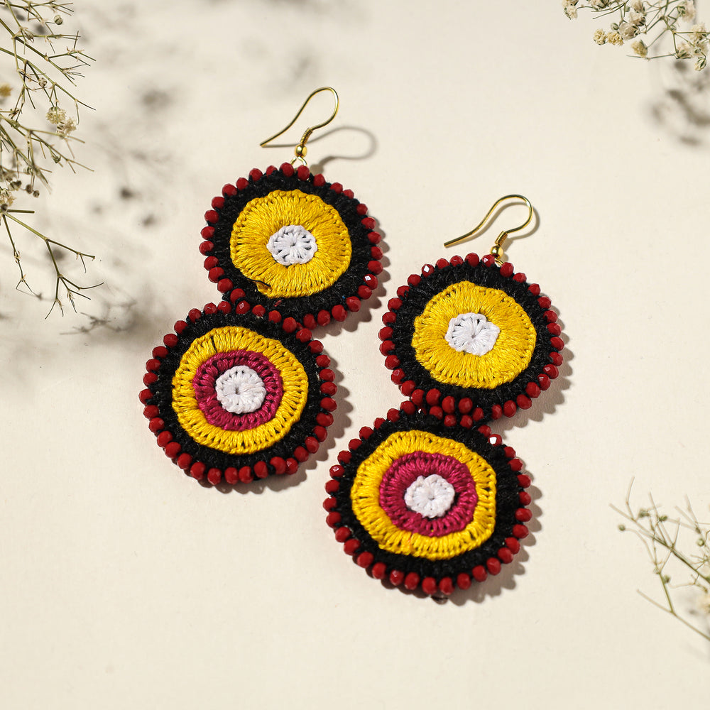 embroidered earrings