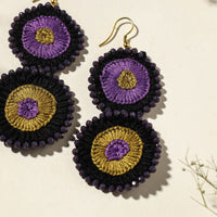 embroidered earrings