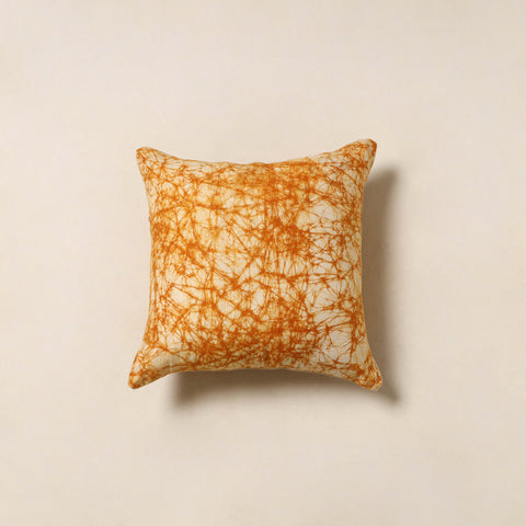 Yellow - hand batik cotton cushion cover 69 - handcrafted