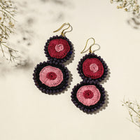 embroidered earrings