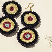 embroidered earrings