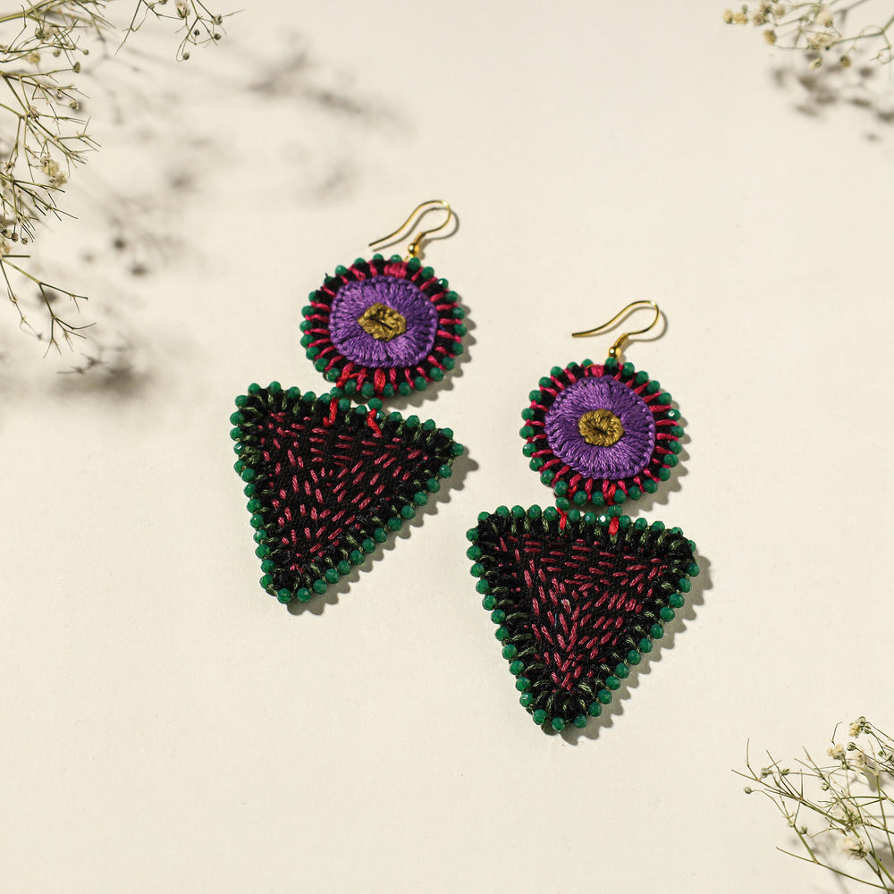 embroidered earrings