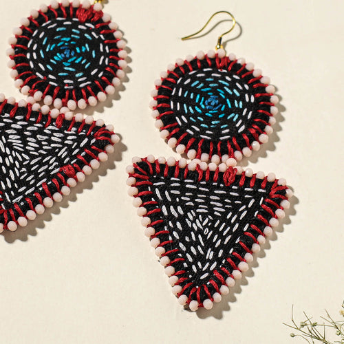 embroidered earrings