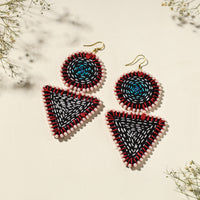 embroidered earrings