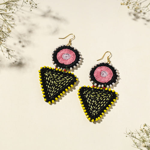 embroidered earrings