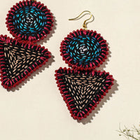 embroidered earrings