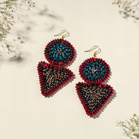 embroidered earrings