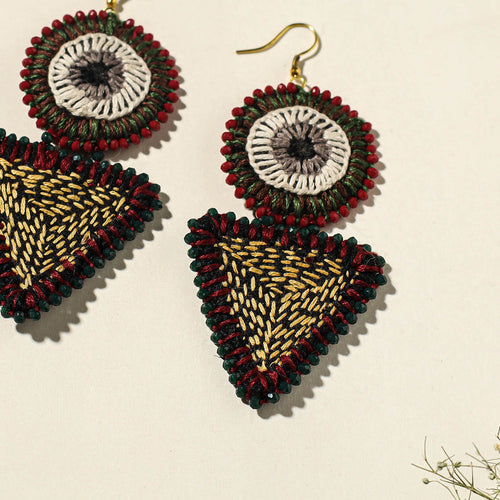 embroidered earrings