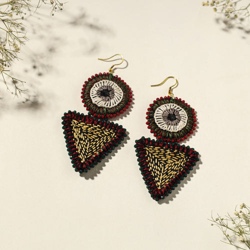 embroidered earrings