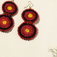 embroidered earrings