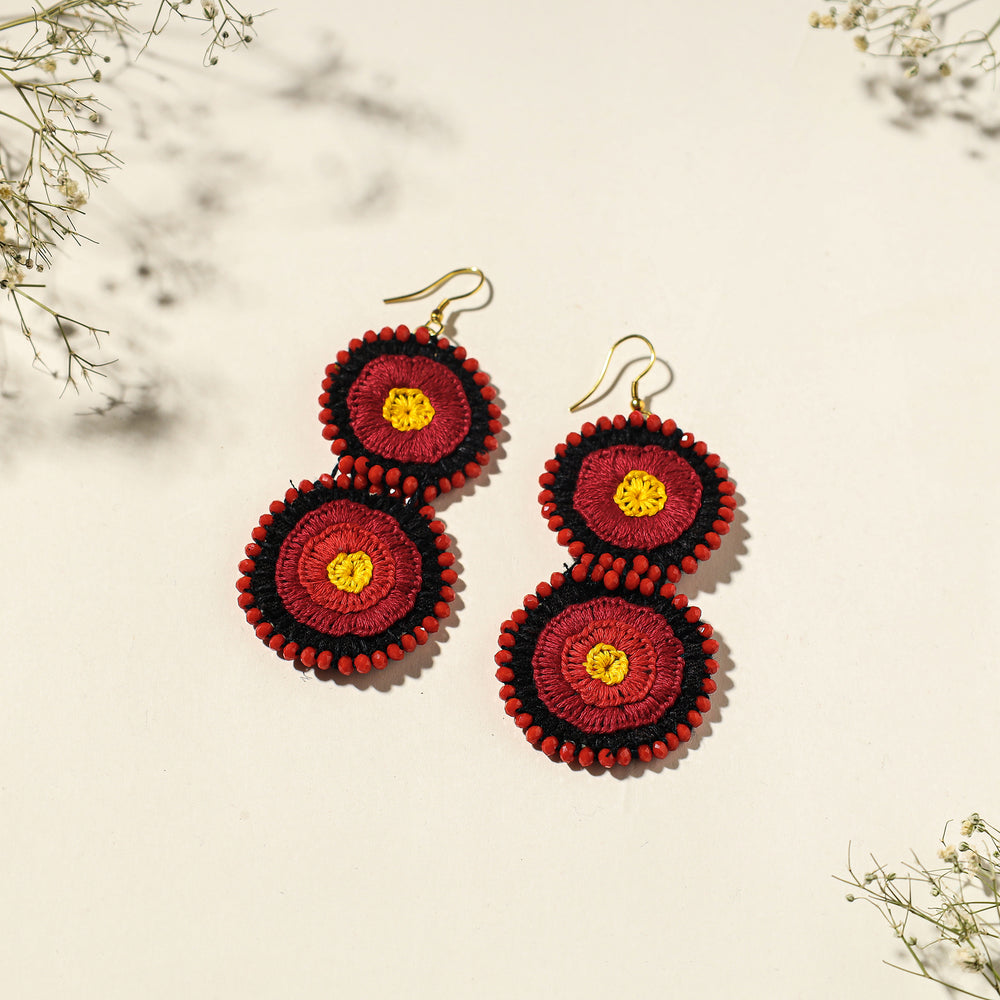 embroidered earrings