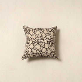 Beige - cotton bagru cushion cover 76 - handcrafted