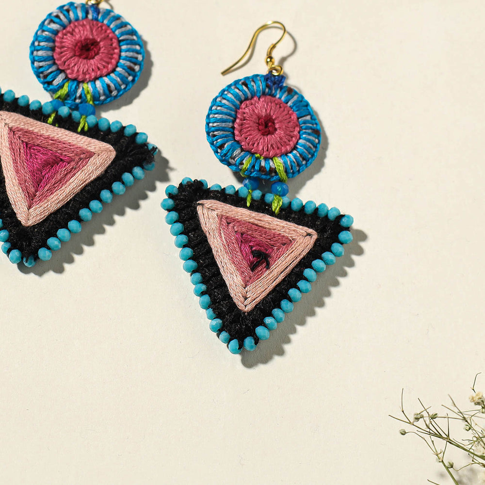 embroidered earrings