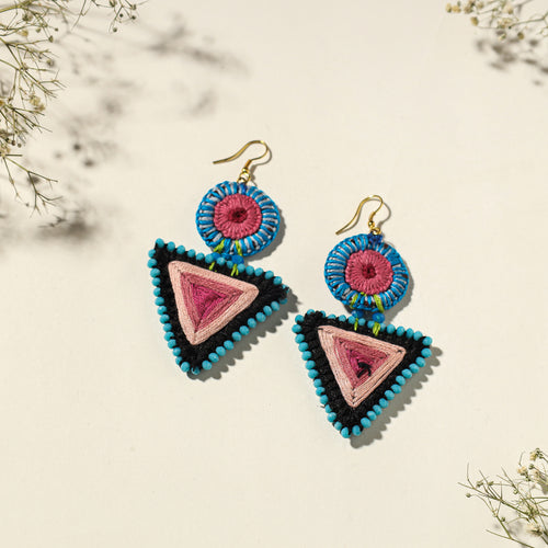 embroidered earrings