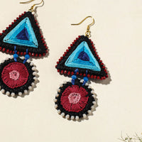 embroidered earrings