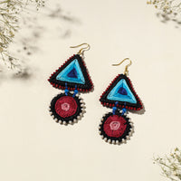 embroidered earrings