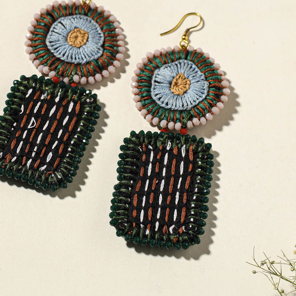 embroidered earrings