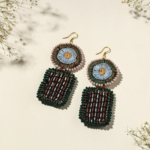 embroidered earrings