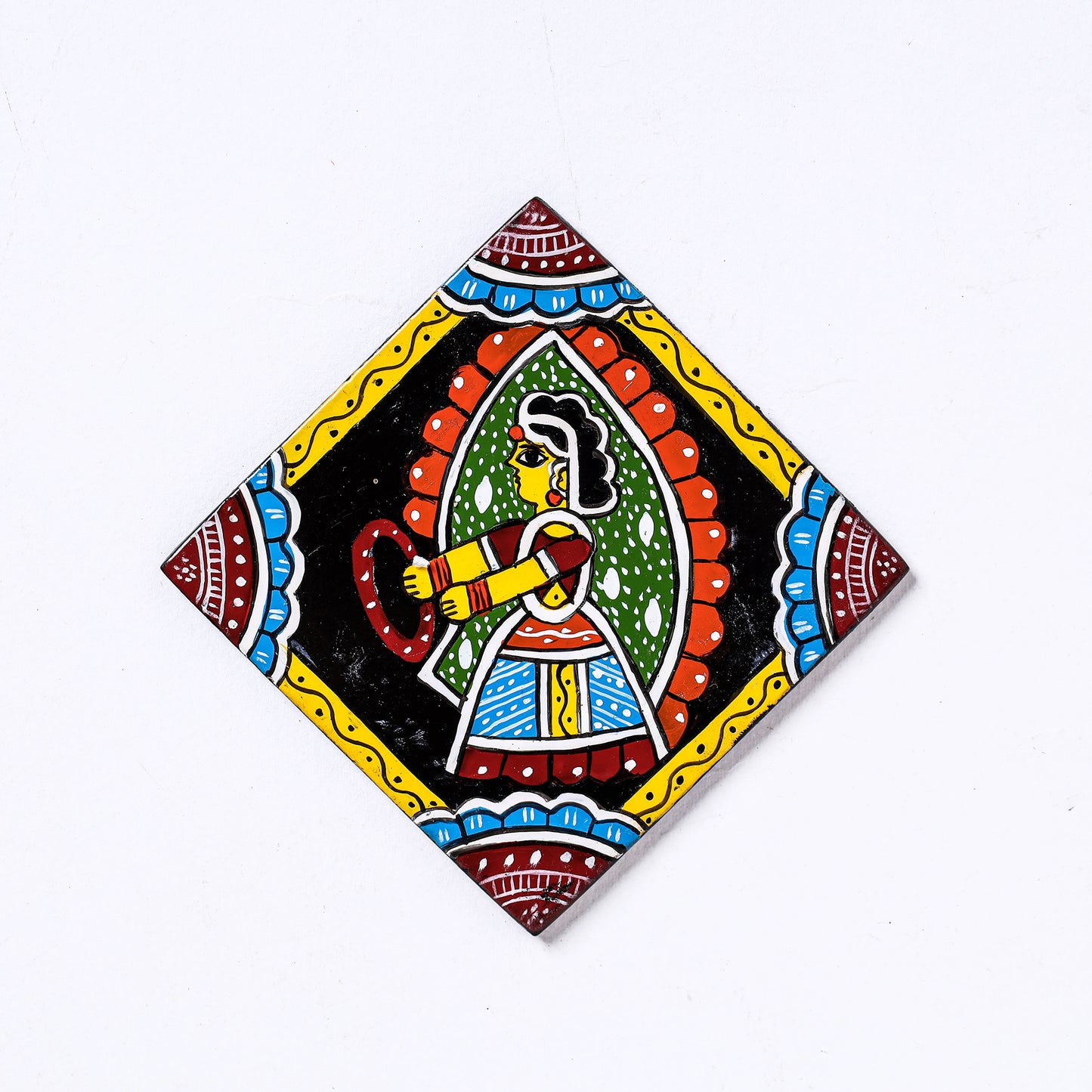 Tikuli Art Handpainted Wooden Coasters (Set of 4)