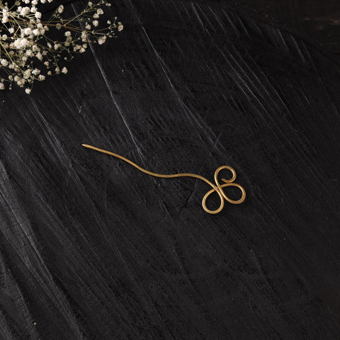 Yellow - Brass Metal Handcrafted Juda Pin 02