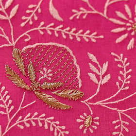 Hand Embroidered Lucknowi Chikankari Clutch with Zari Work 01