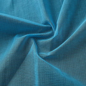 Blue - Plain Kota Doria Cotton Fabric 09