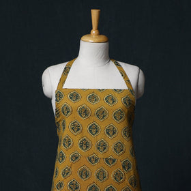 Ajrakh Hand Block Print Cotton Apron with Pocket 01