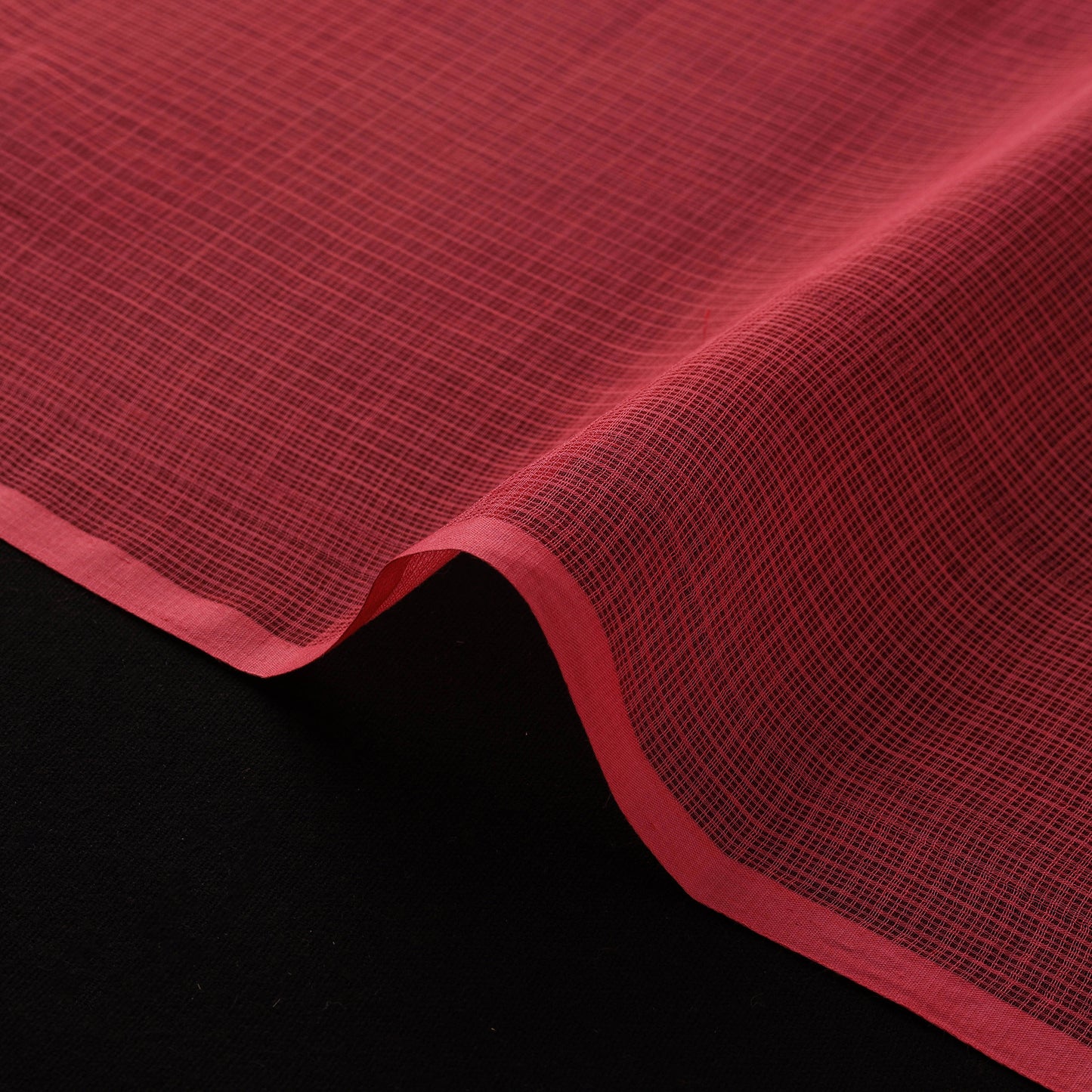 Pink - Plain Kota Doria Cotton Fabric 03