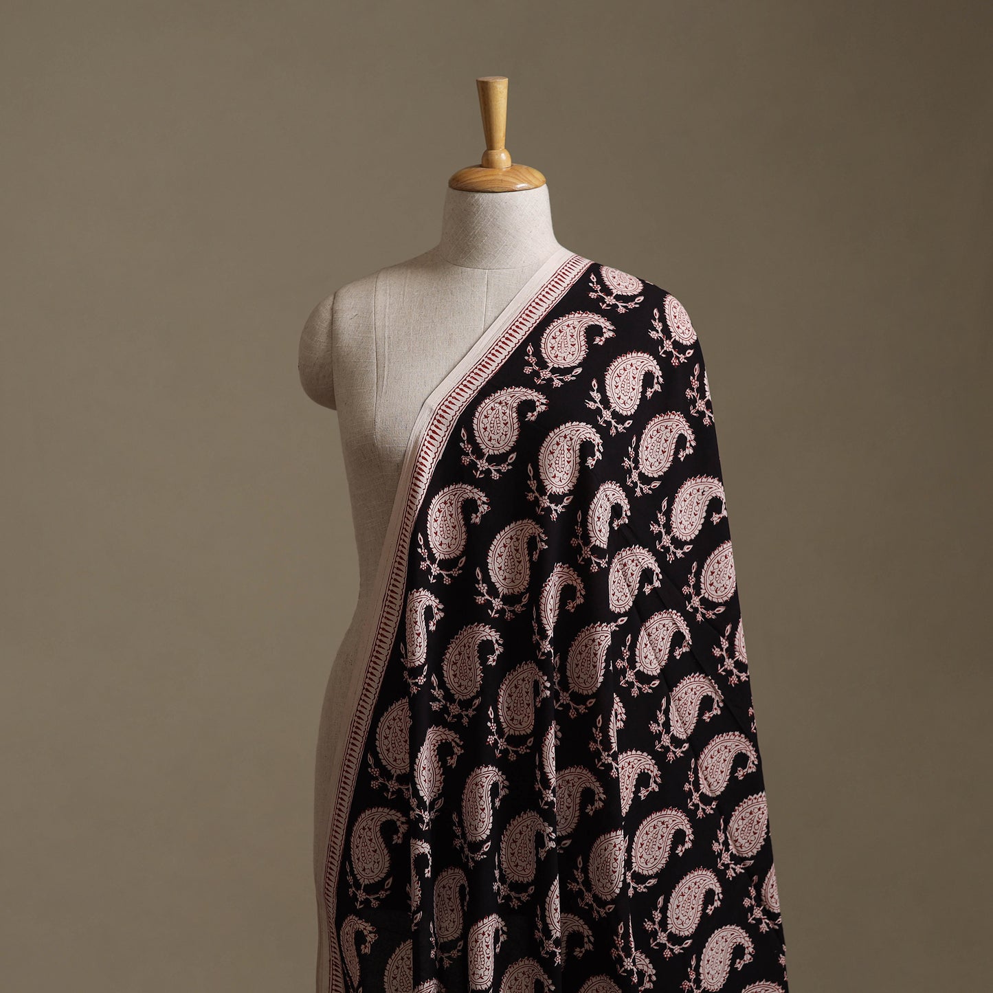 Peach - Bagh Hand Block Print Natural Dyed Cotton Fabric 04